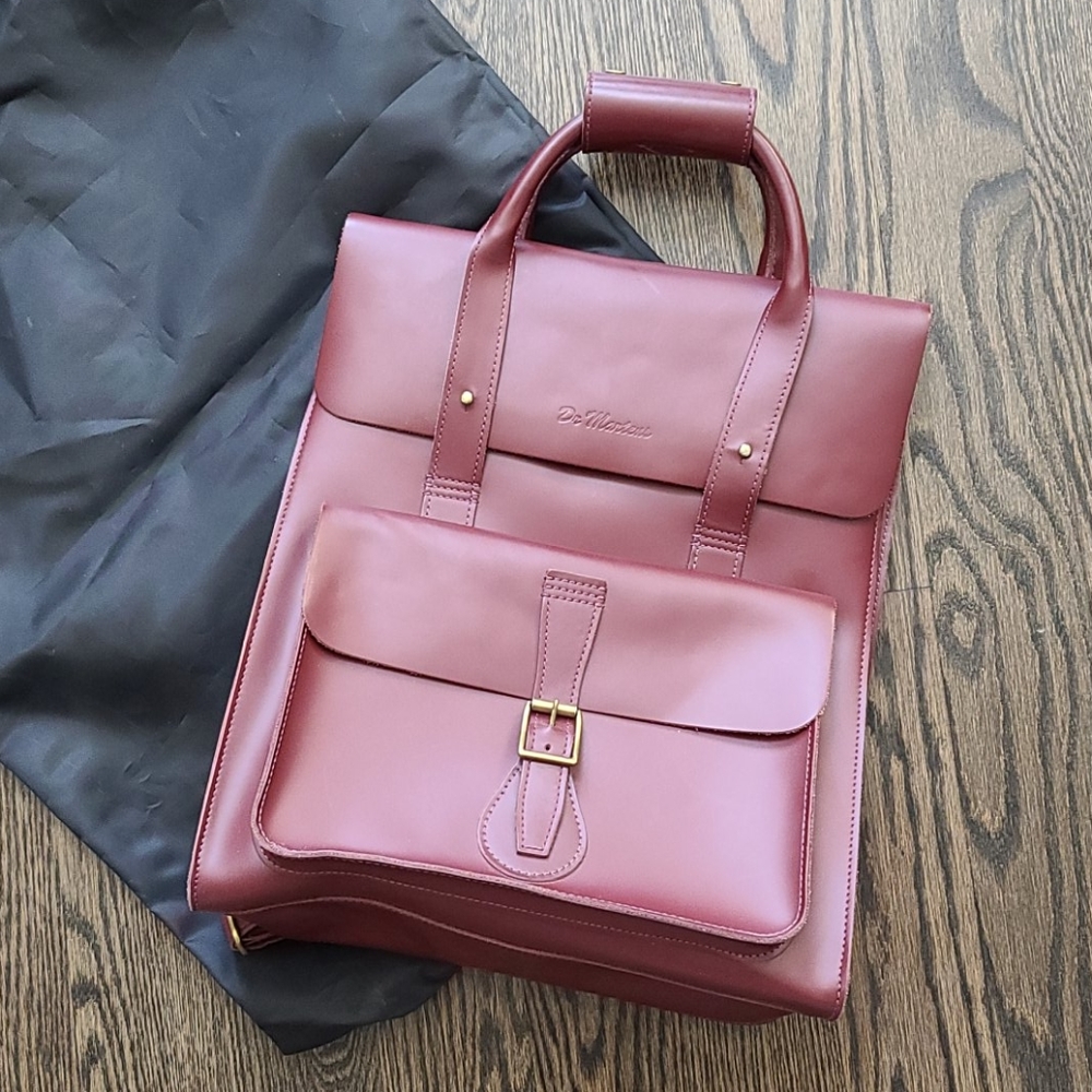 Dr martens burgundy leather bag